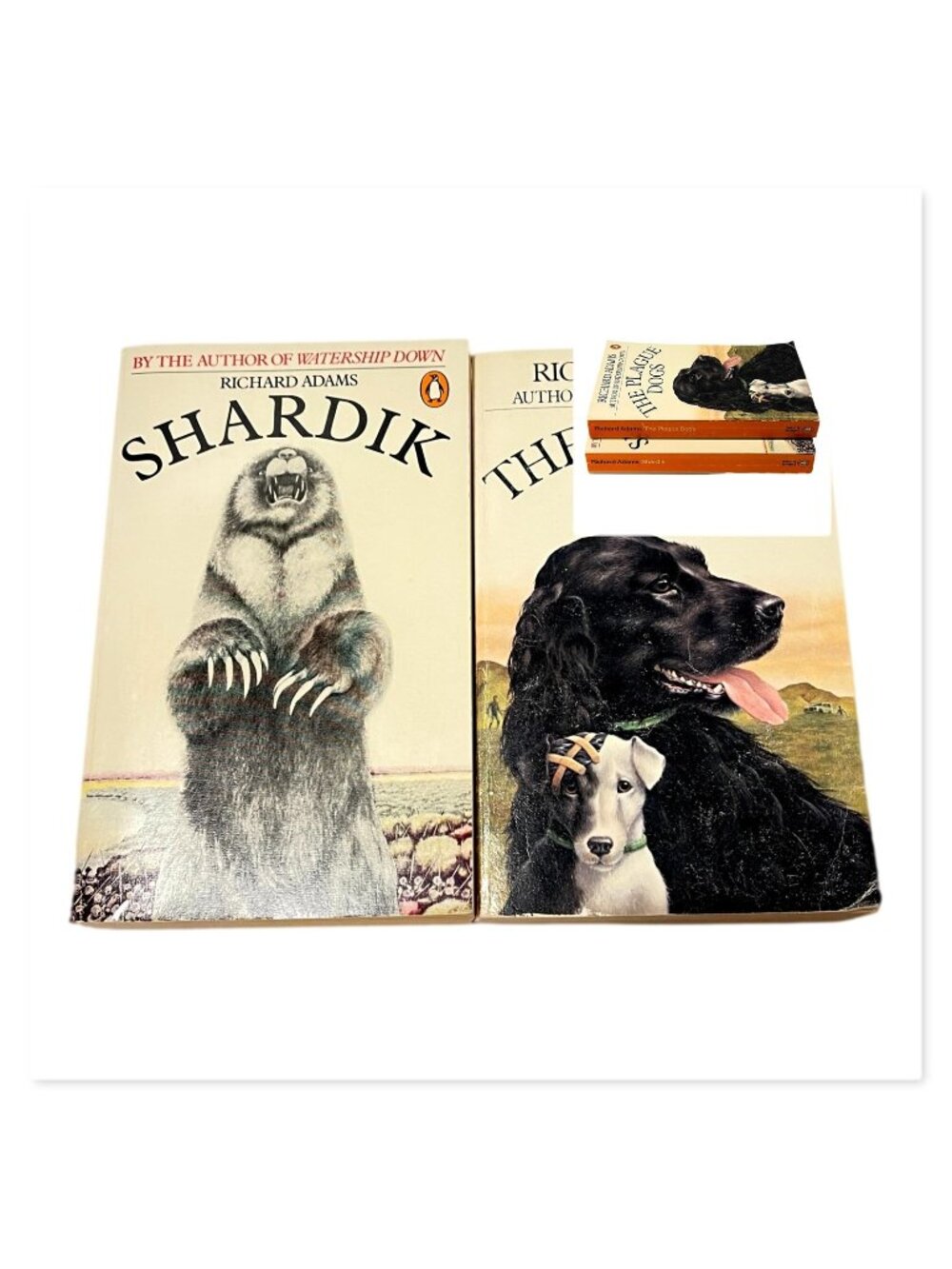 Shardik & Plague‎ of Dogs Richard Adams Penguin Books First Ed Orange PB